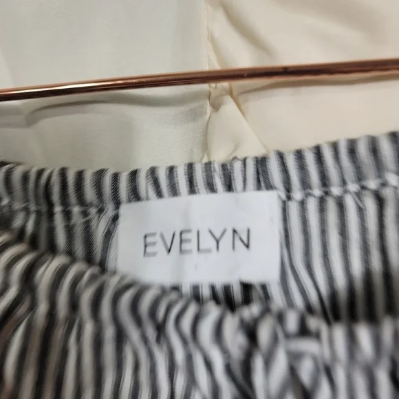 Tiered Ruffle Sleeve Top Shirt Small Cotton Lace Embroidery Striped Evelyn Boho - Picture 6 of 9